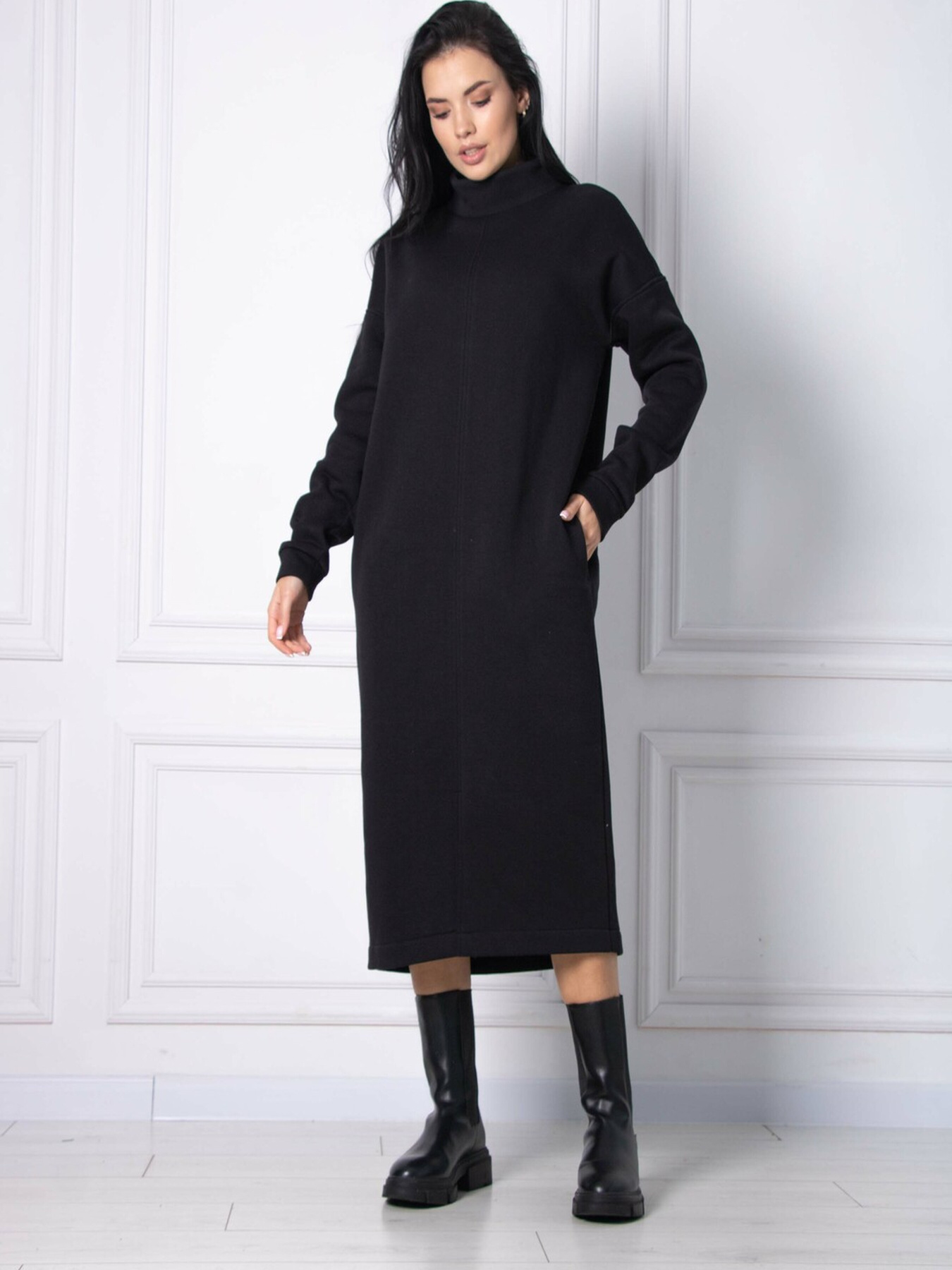 Платье миди RiMari модель 1622-chornij Платье миди RiMari модель 1622-chornij Фото