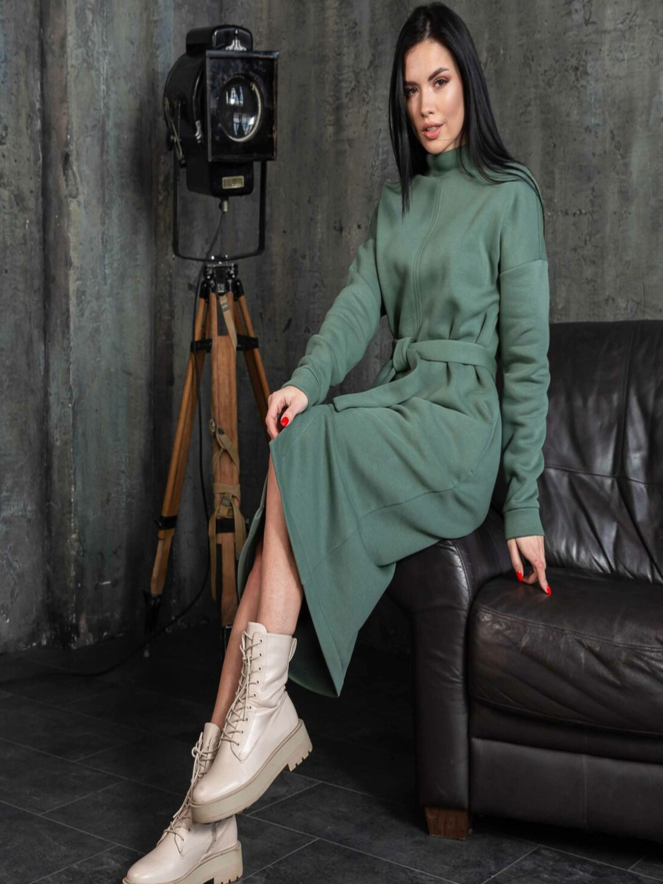 Платье миди RiMari модель 1622-olivka Фото