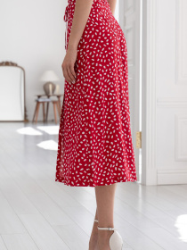 Спідниця міді RiMari модель 0322-chervonij-print Фото