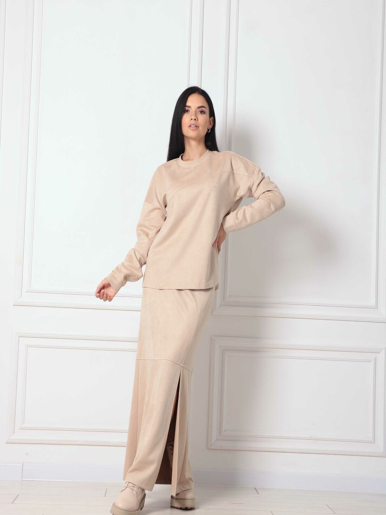 Юбка макси RiMari модель 0222-kremovij Фото