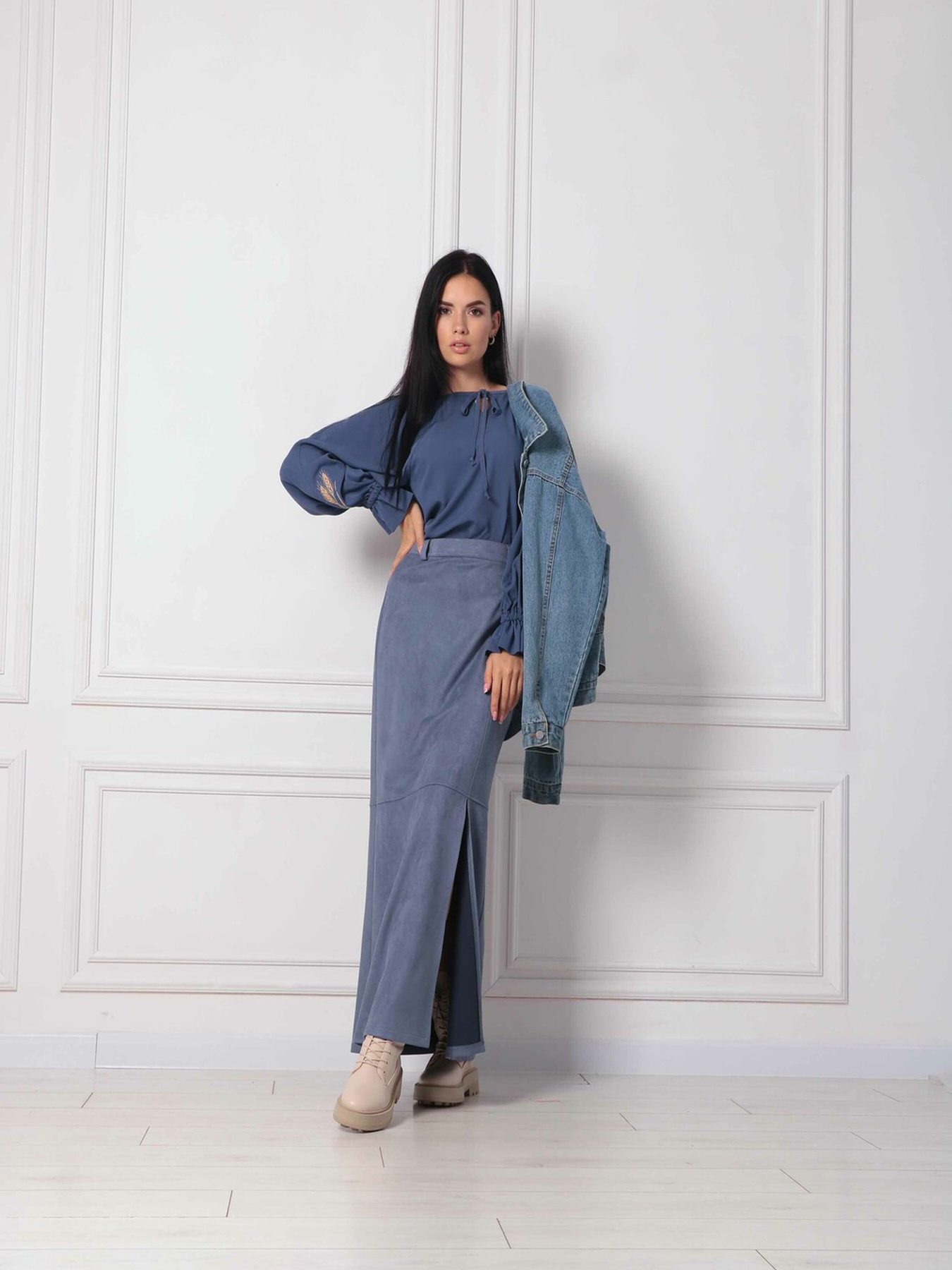 Юбка макси RiMari модель 0222-dzhins Фото