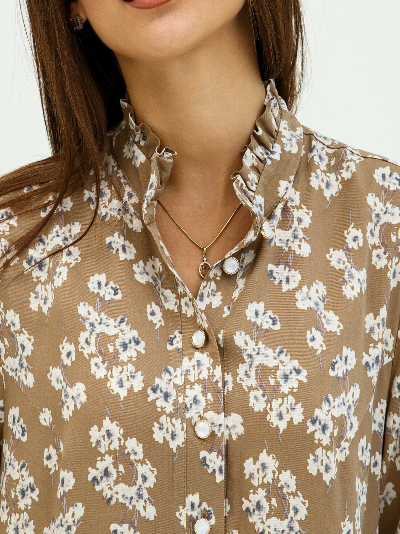 Платье макси RiMari модель 1322-kapuchino-print Фото