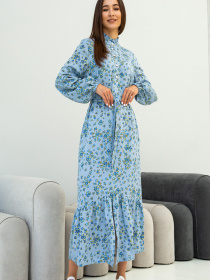 Платье макси RiMari модель 1322-blakitnij-print Фото