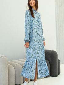 Платье макси RiMari модель 1322-blakitnij-print Фото