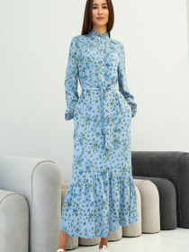 Платье макси RiMari модель 1322-blakitnij-print Фото