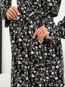 Платье макси RiMari модель 20-chornij-z-bezhevim Фото