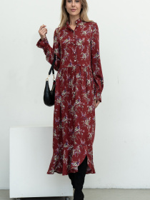 Платье макси RiMari модель 20-bordo-print Фото