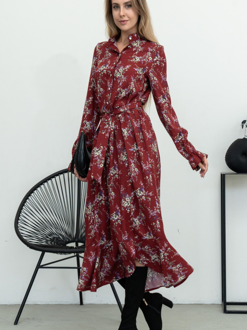 Платье макси RiMari модель 20-bordo-print Фото