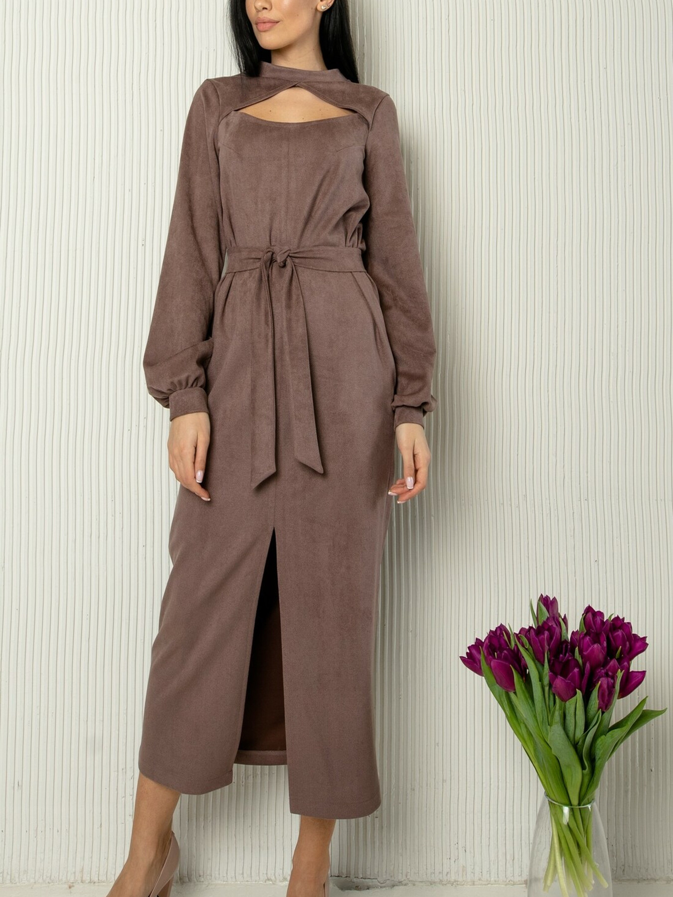 Платье макси RiMari модель 0722-kapuchino Фото