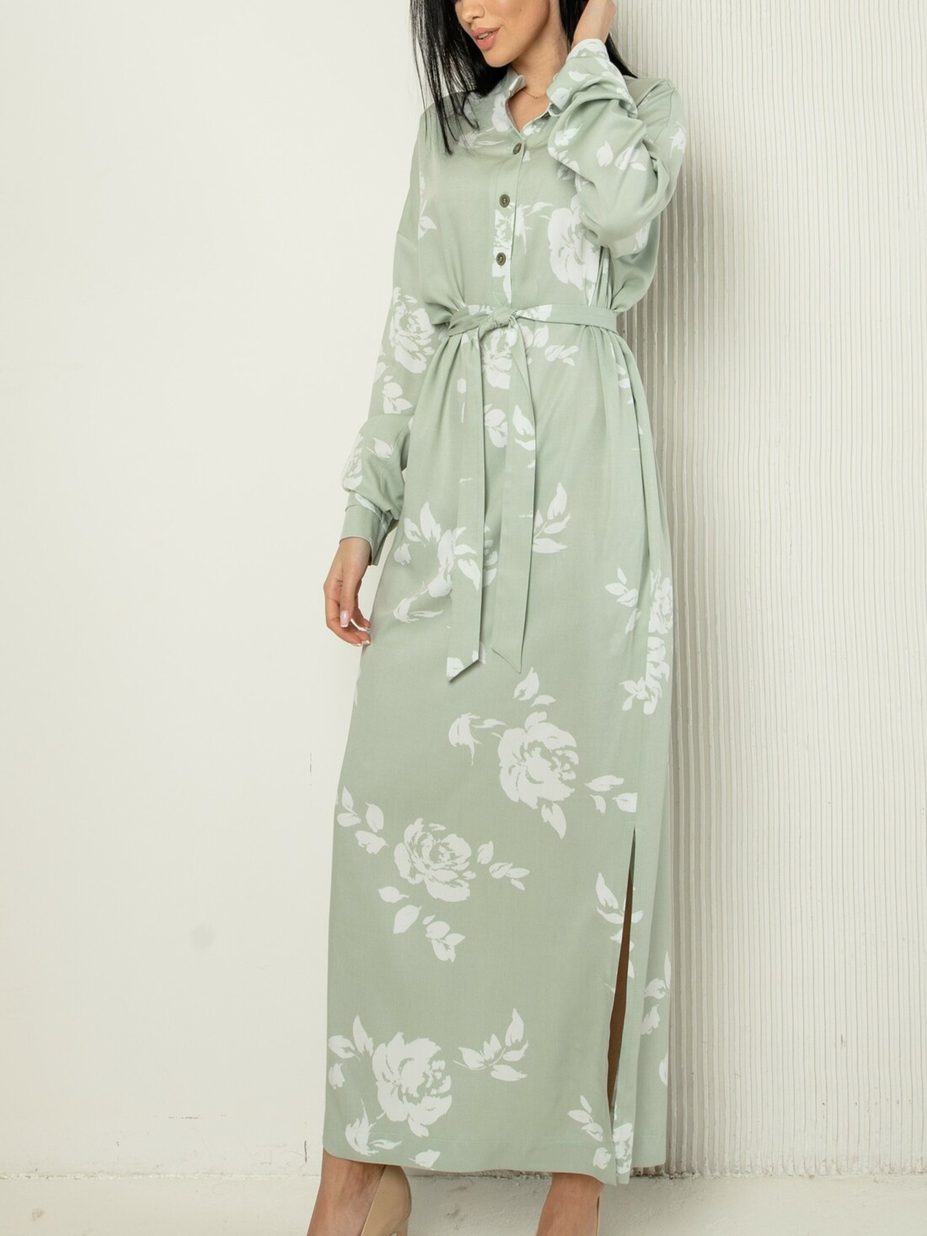 Платье макси RiMari модель 0122-svtla-olivka Фото