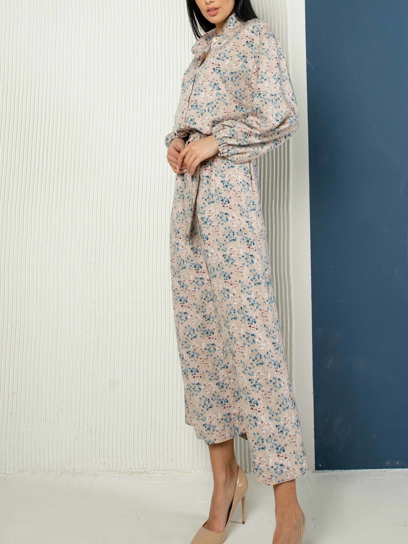 Платье миди RiMari модель 0622-bezh-print Фото