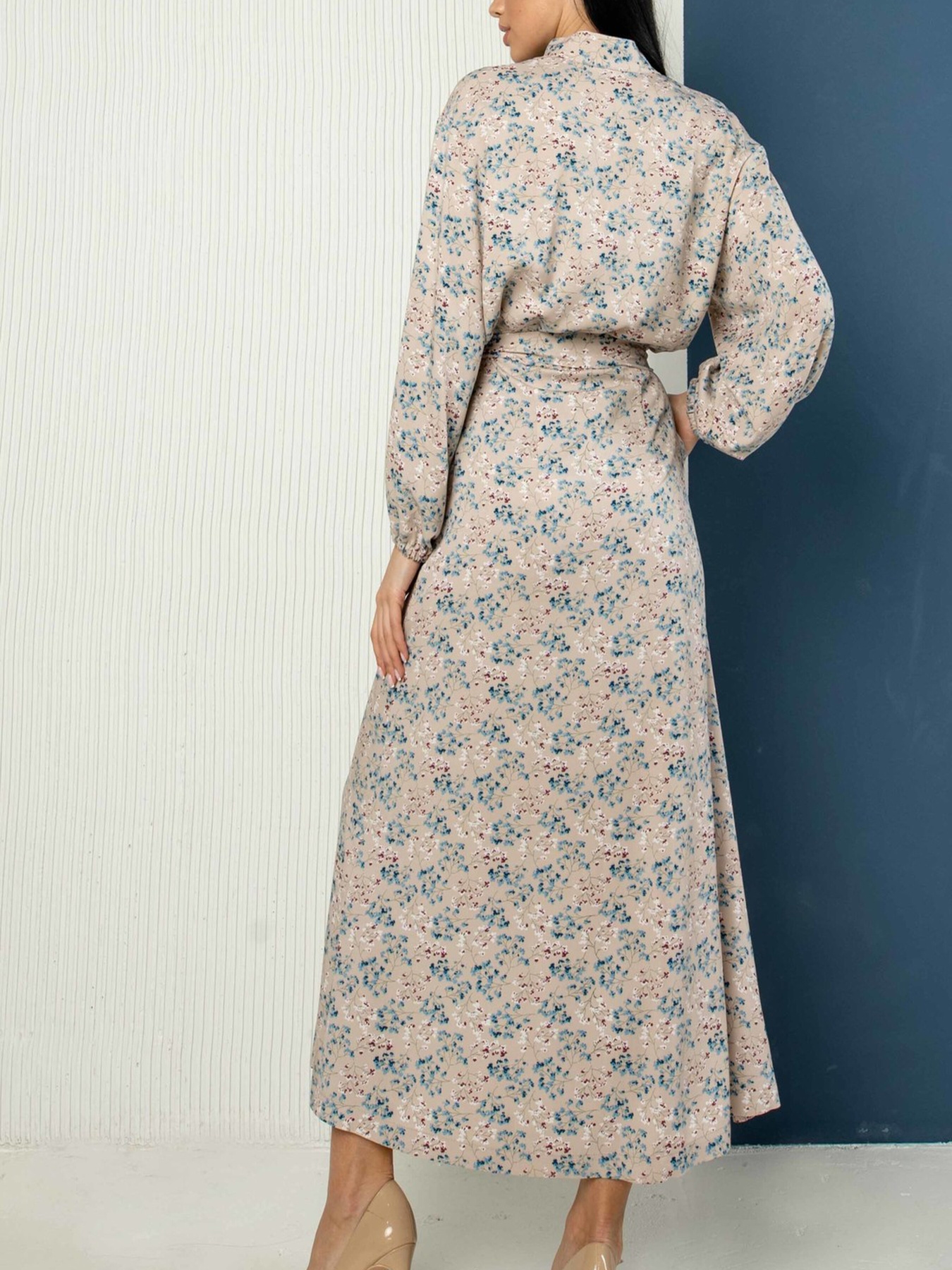 Платье миди RiMari модель 0622-bezh-print Фото