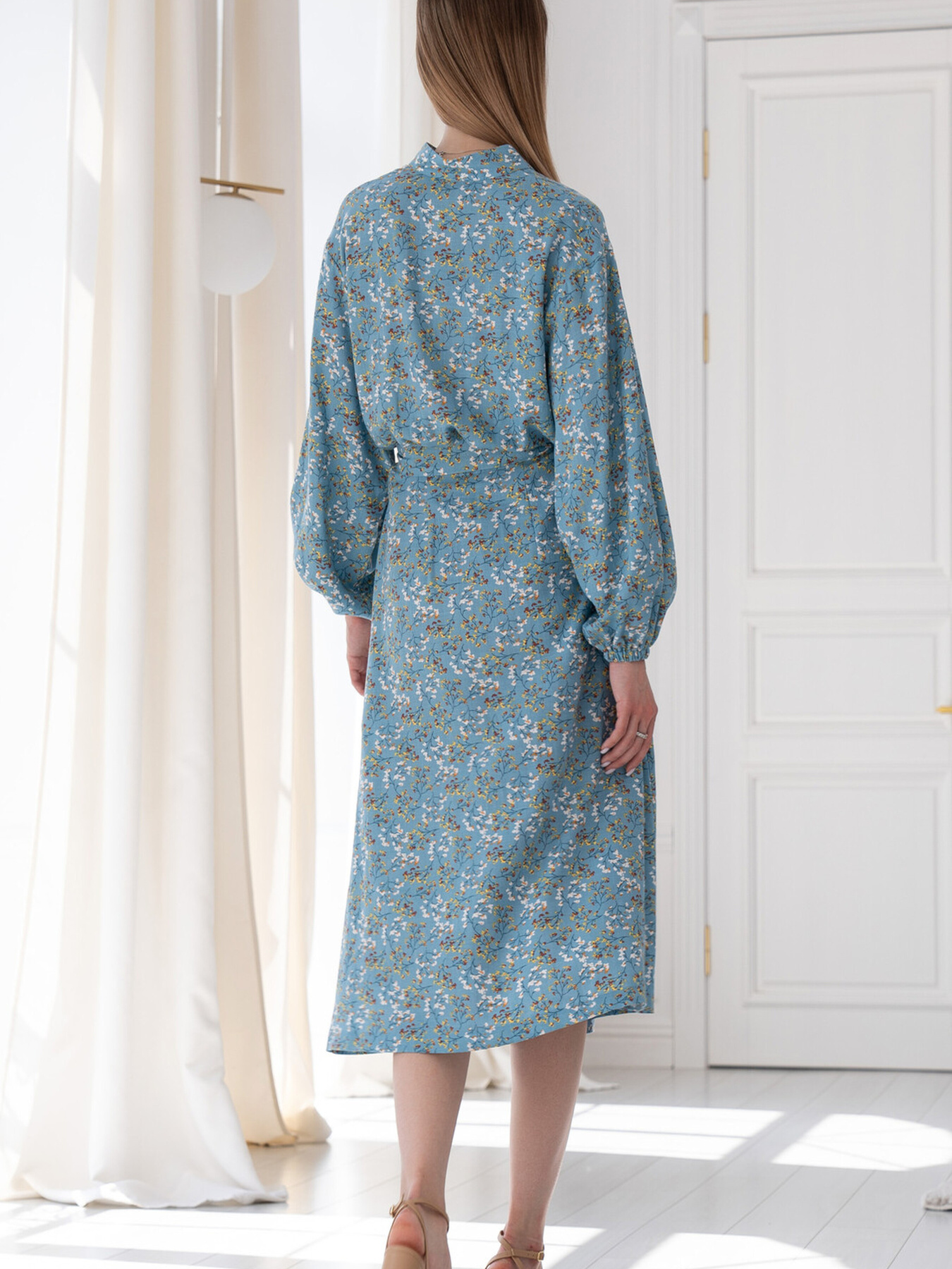 Платье миди RiMari модель 0622-blakitnij-print Фото