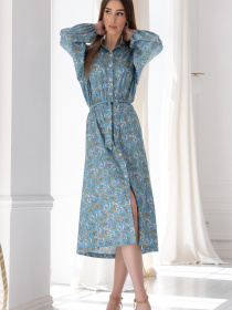 Платье миди RiMari модель 0622-blakitnij-print Фото