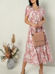 Платье миди RiMari модель 1521-pudra-print Фото