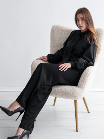 Повседневные штаны RiMari модель 0820-chornij Повседневные штаны RiMari модель 0820-chornij Фото