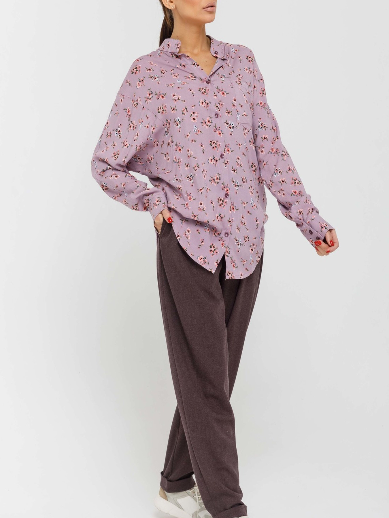 Повседневные штаны RiMari модель 0720-baklazhan Фото