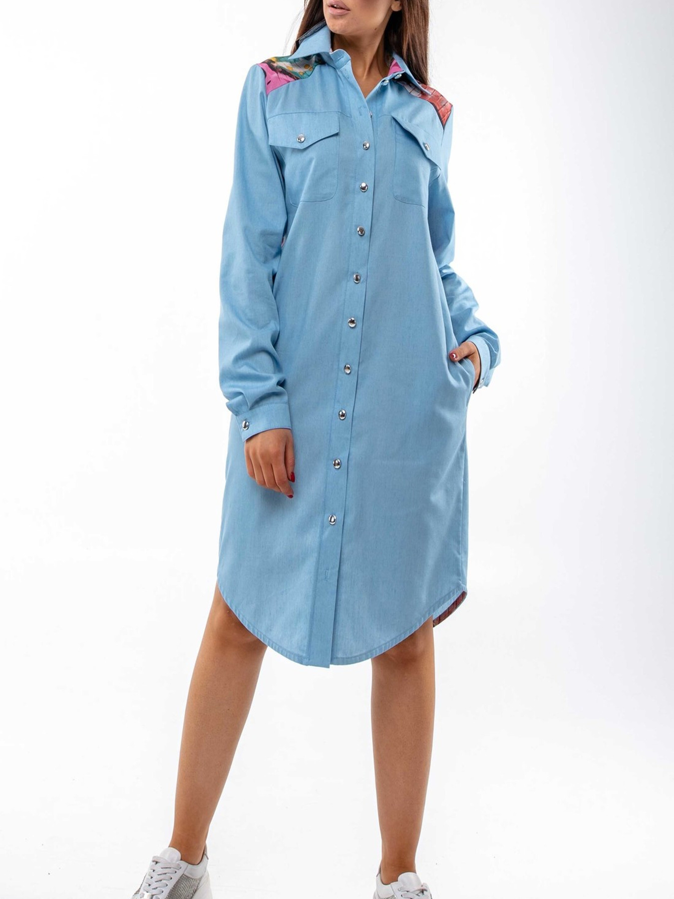 Платье миди RiMari модель 1020-blakitnij Фото