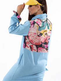 Платье миди RiMari модель 1020-blakitnij Фото