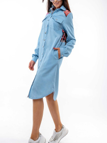 Платье миди RiMari модель 1020-blakitnij Фото