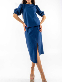 Спідниця міді RiMari модель 0320-temno-sinj Фото