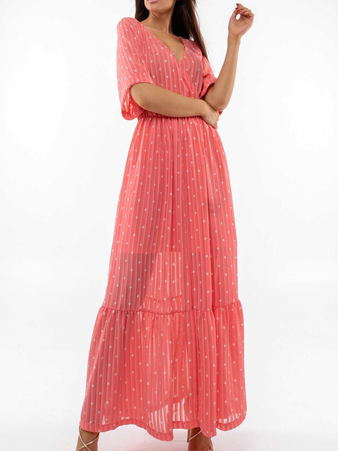 Платье макси RiMari модель 10-koral Фото