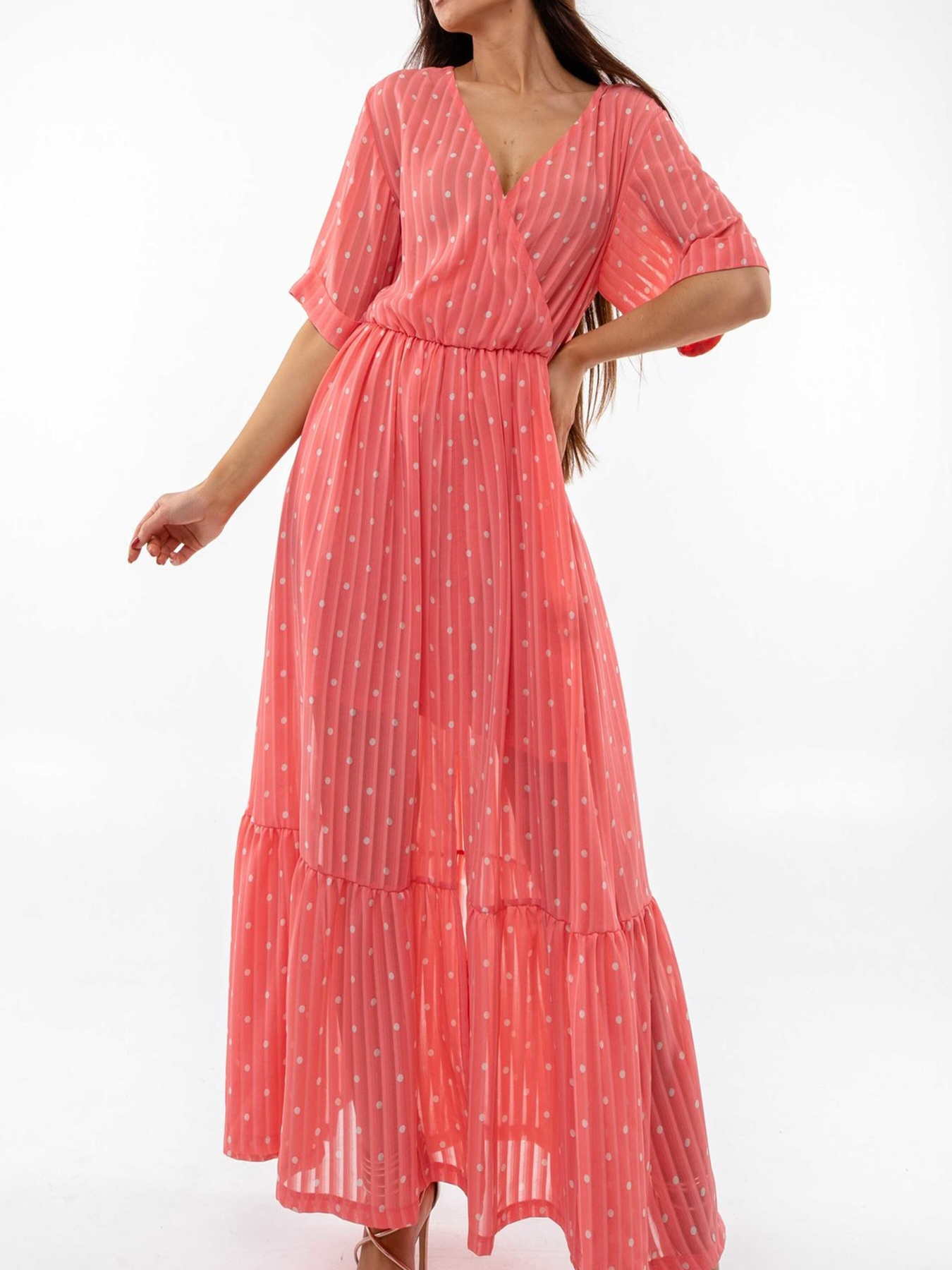 Платье макси RiMari модель 10-koral Фото