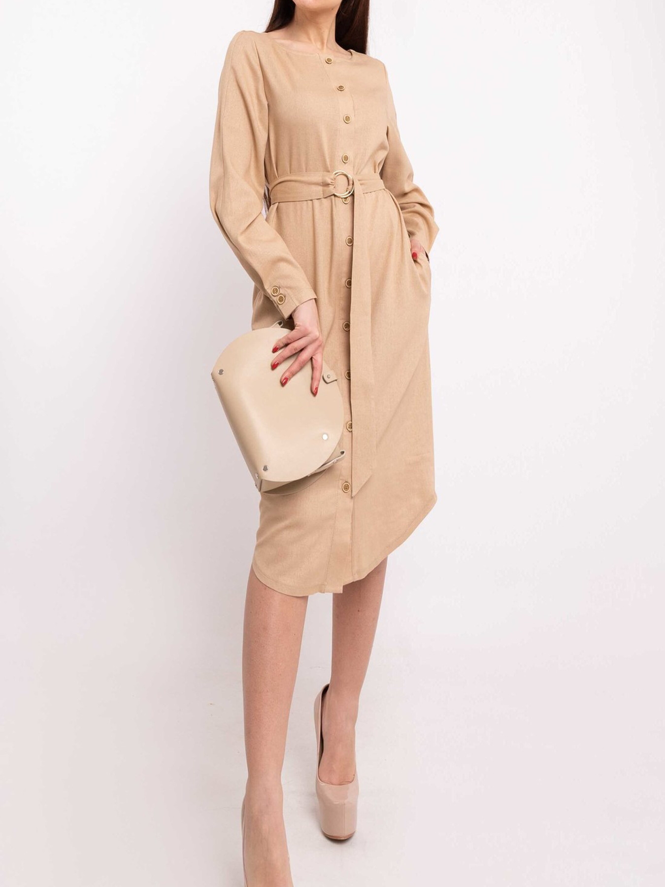 Платье миди RiMari модель 0820-bezh Фото