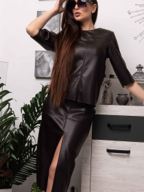 Юбка миди RiMari модель 0220-grkij-shokolad Фото