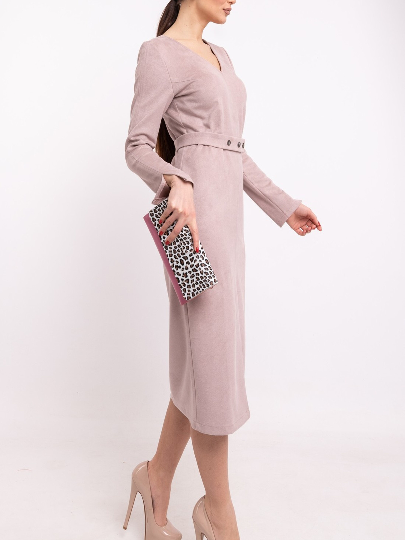 Платье миди RiMari модель 00-pudra Фото