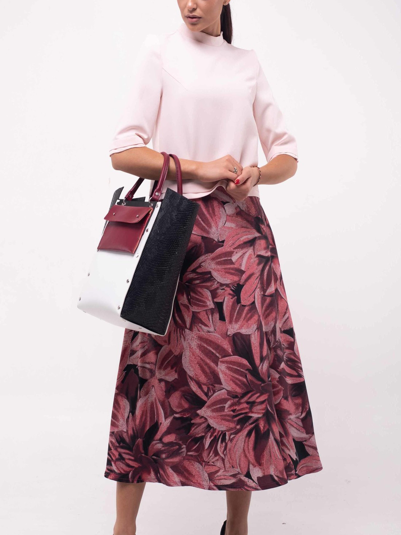 Спідниця міді RiMari Модель 5-2-86-19-temno-rozhevij Фото