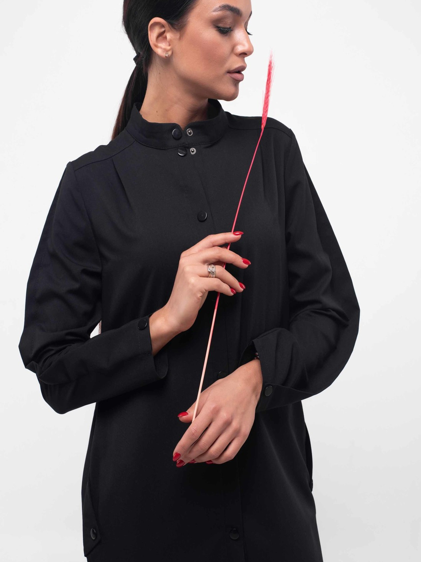 Платье миди RiMari модель 37-1-80-19-chornij Платье миди RiMari модель 37-1-80-19-chornij Фото