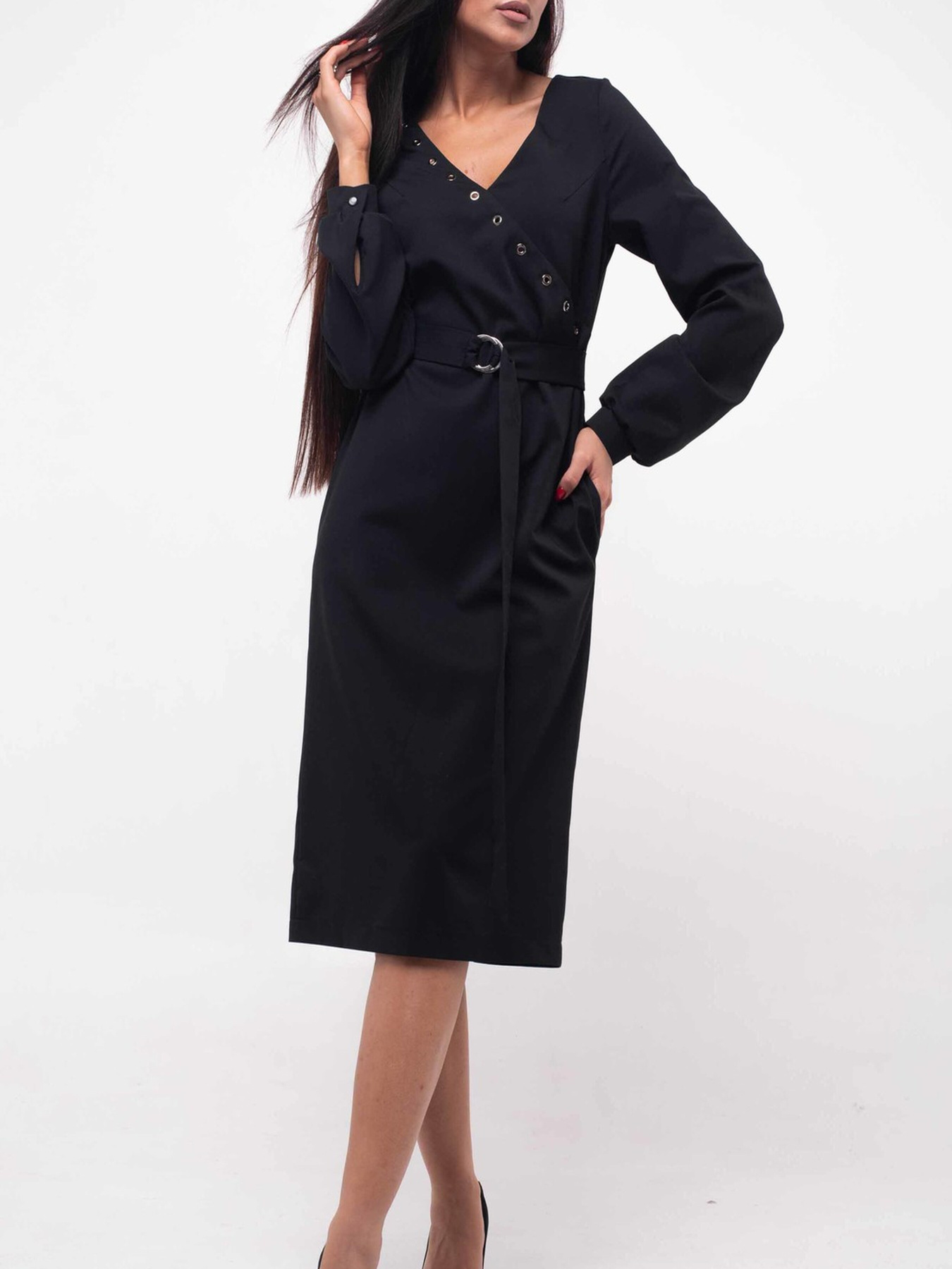 Платье миди RiMari модель 5-1-84-19-chornij Фото