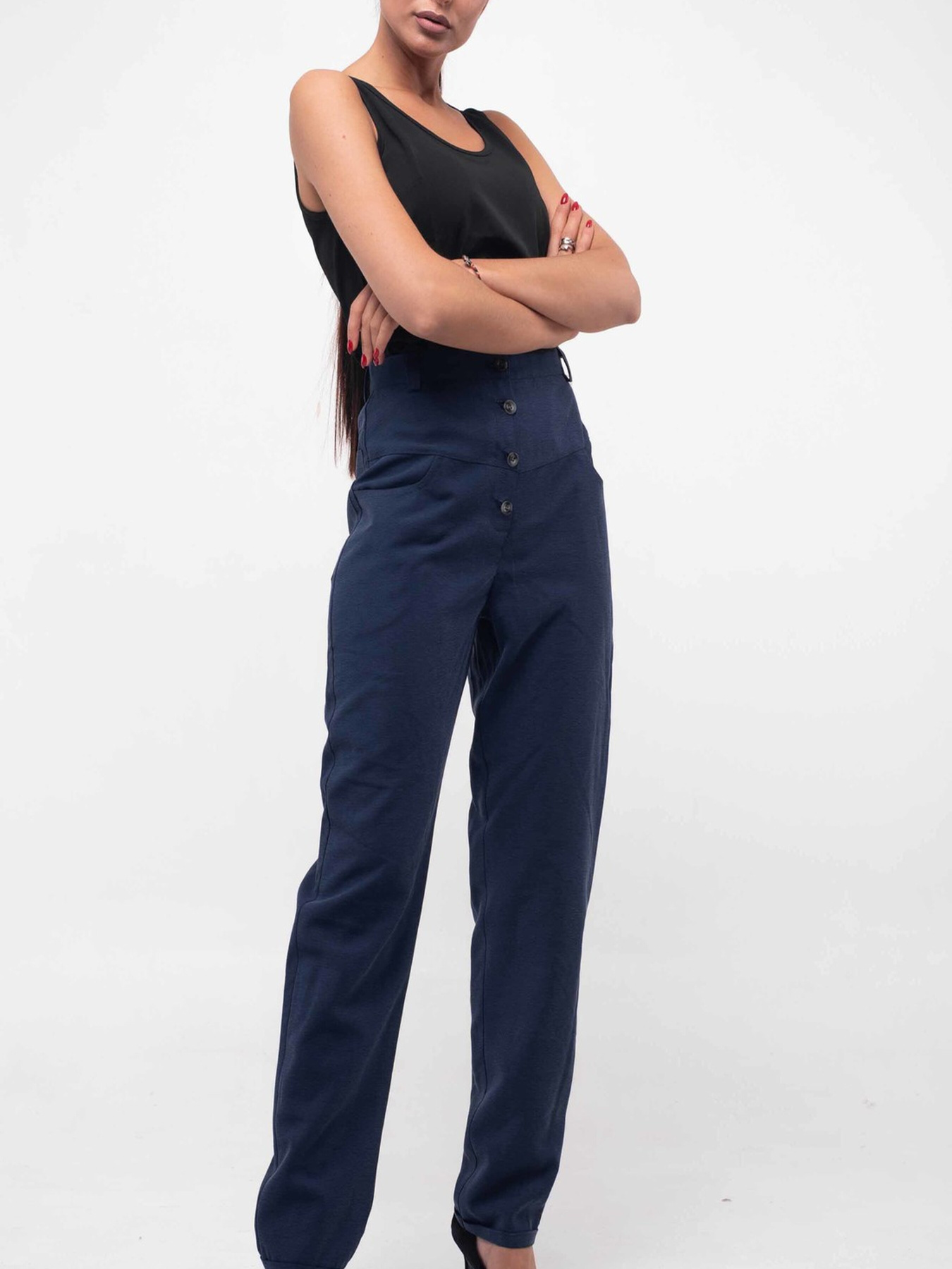 Брюки повседневные RiMari модель 5-1-91-19-temno-sinj Фото