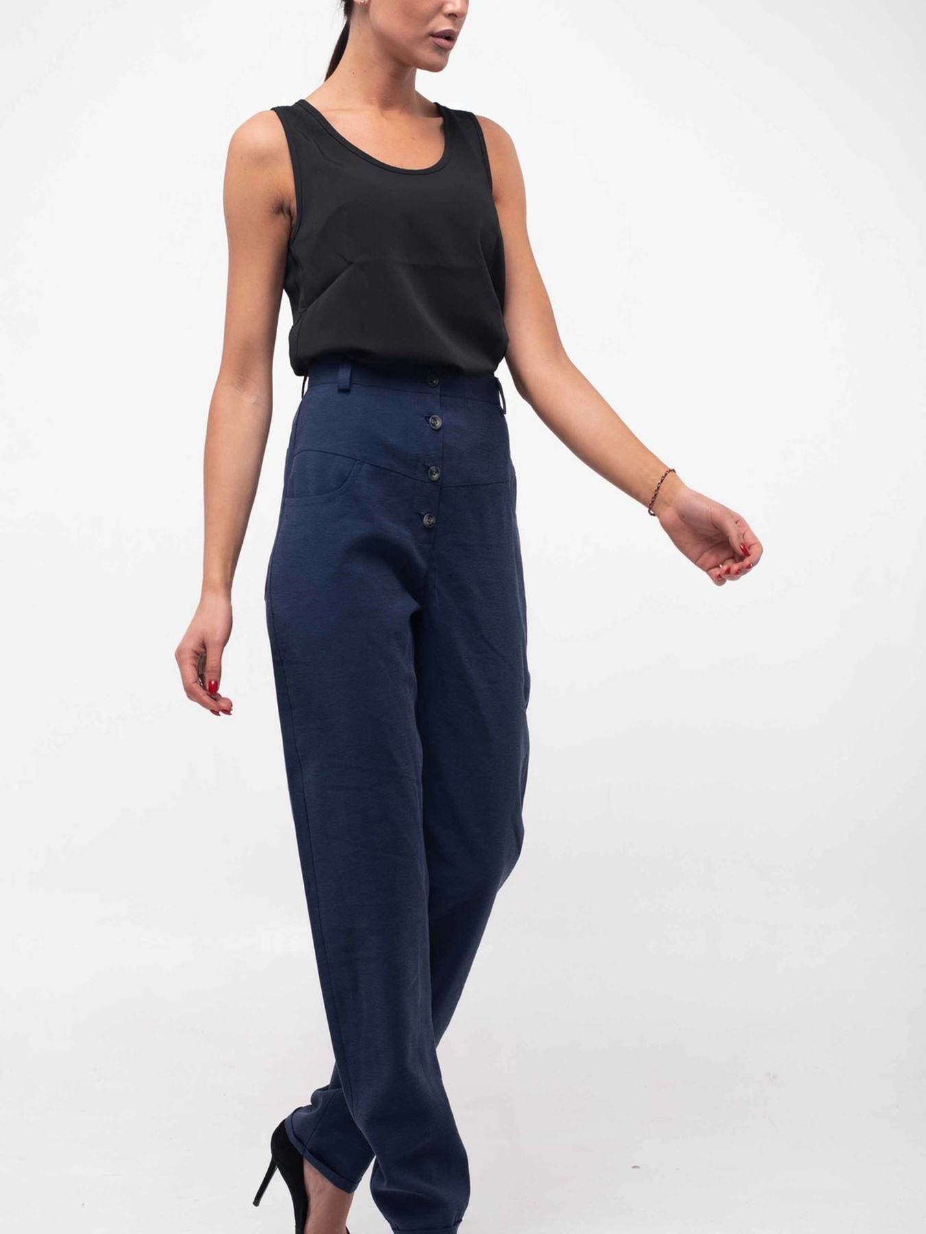 Повседневные штаны RiMari модель 5-1-91-19-temno-sinj Повседневные штаны RiMari модель 5-1-91-19-temno-sinj Фото