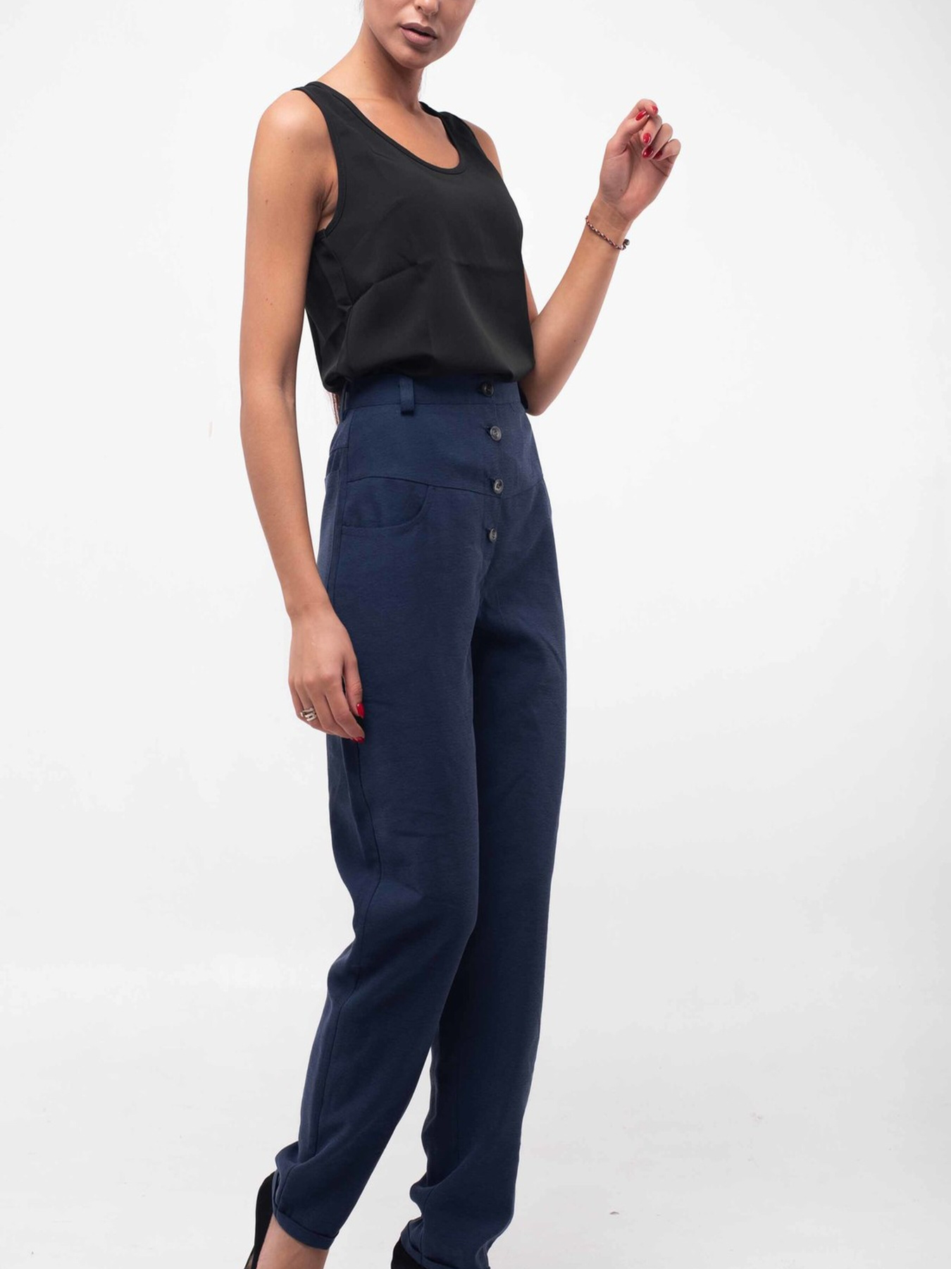 Повседневные штаны RiMari модель 5-1-91-19-temno-sinj Повседневные штаны RiMari модель 5-1-91-19-temno-sinj Фото