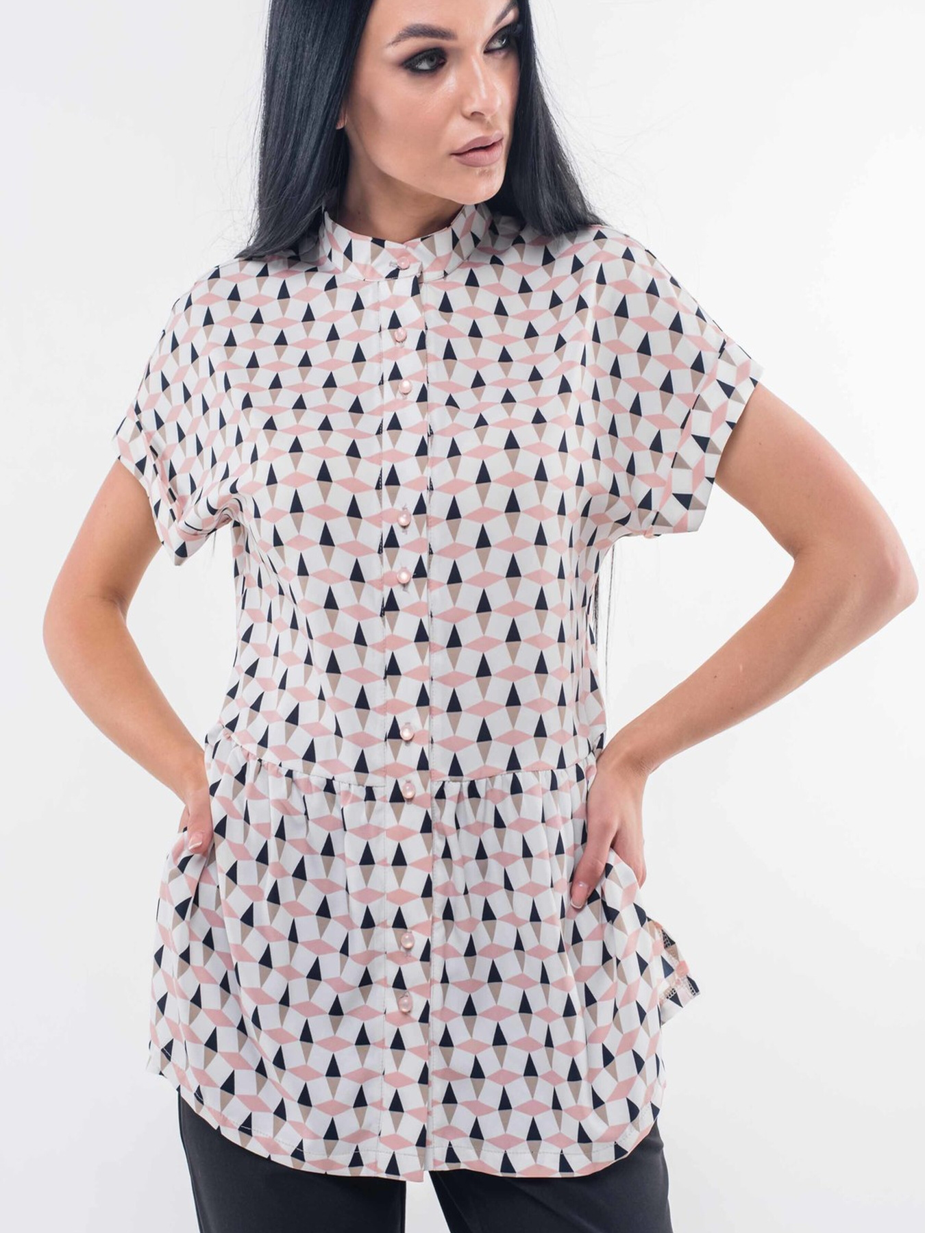 Блуза RiMari модель 16-2-71-19-blij-pudra Фото