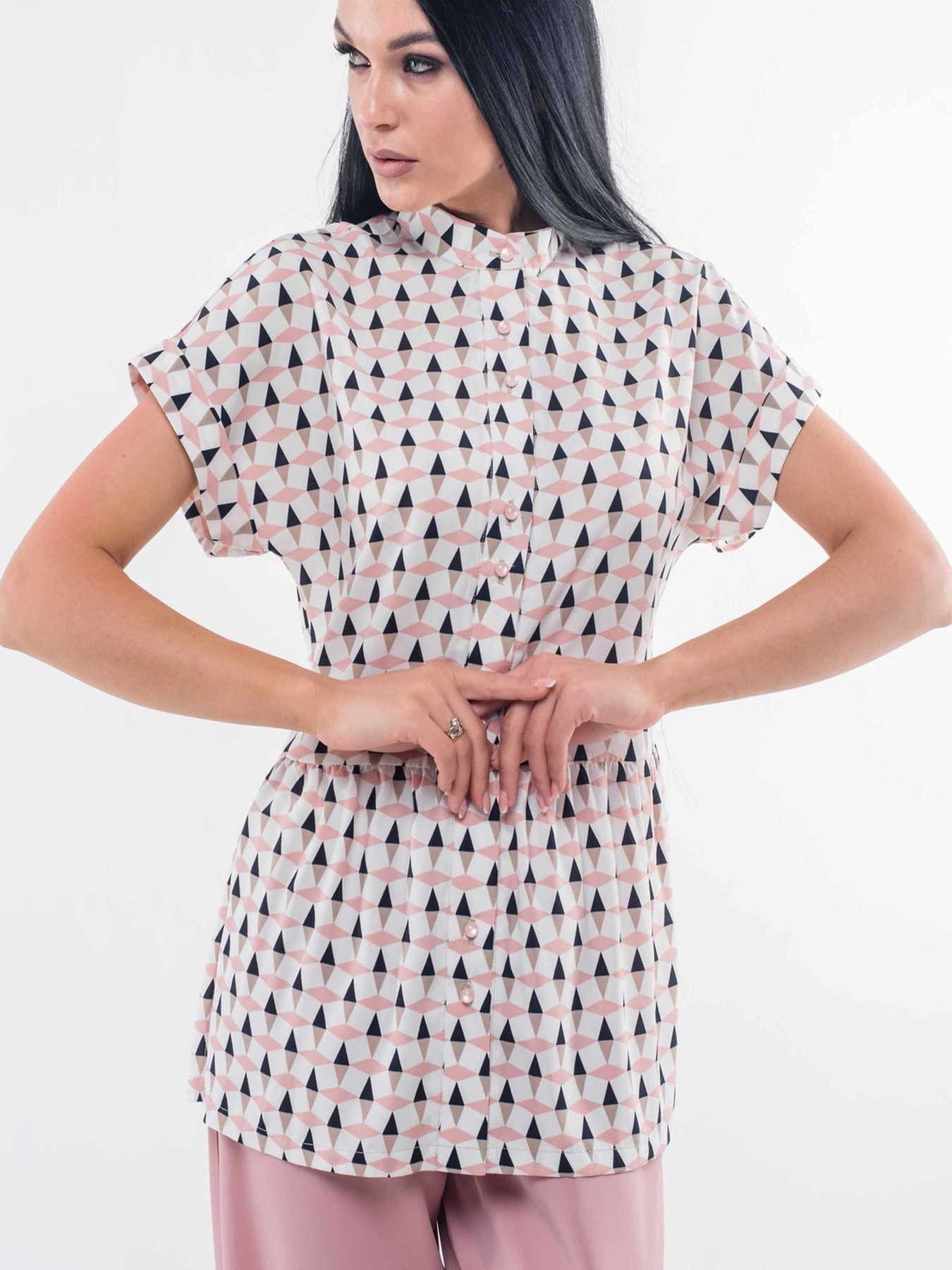 Блуза RiMari модель 16-2-71-19-blij-pudra Фото