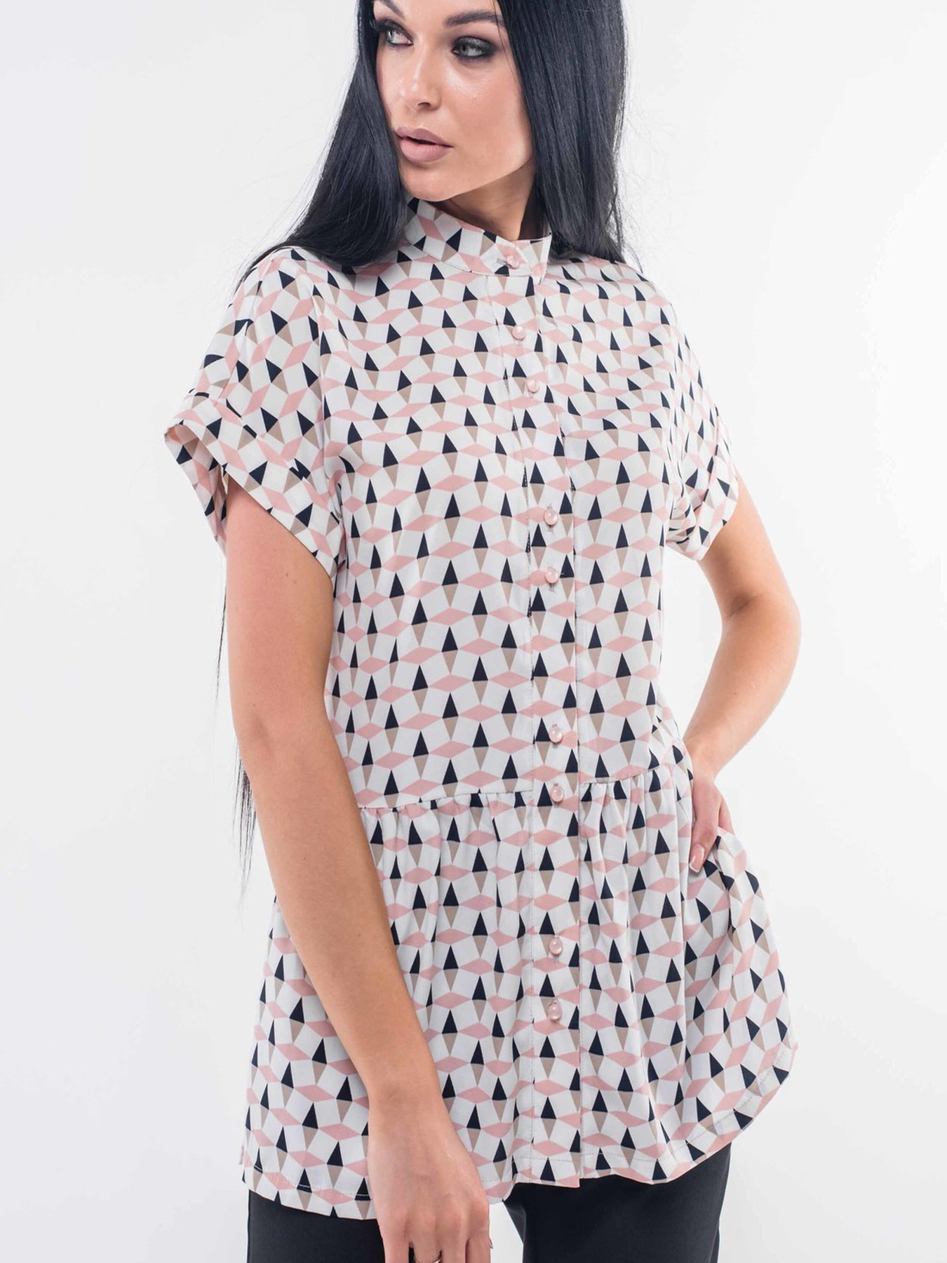 Блуза RiMari модель 16-2-71-19-blij-pudra Фото