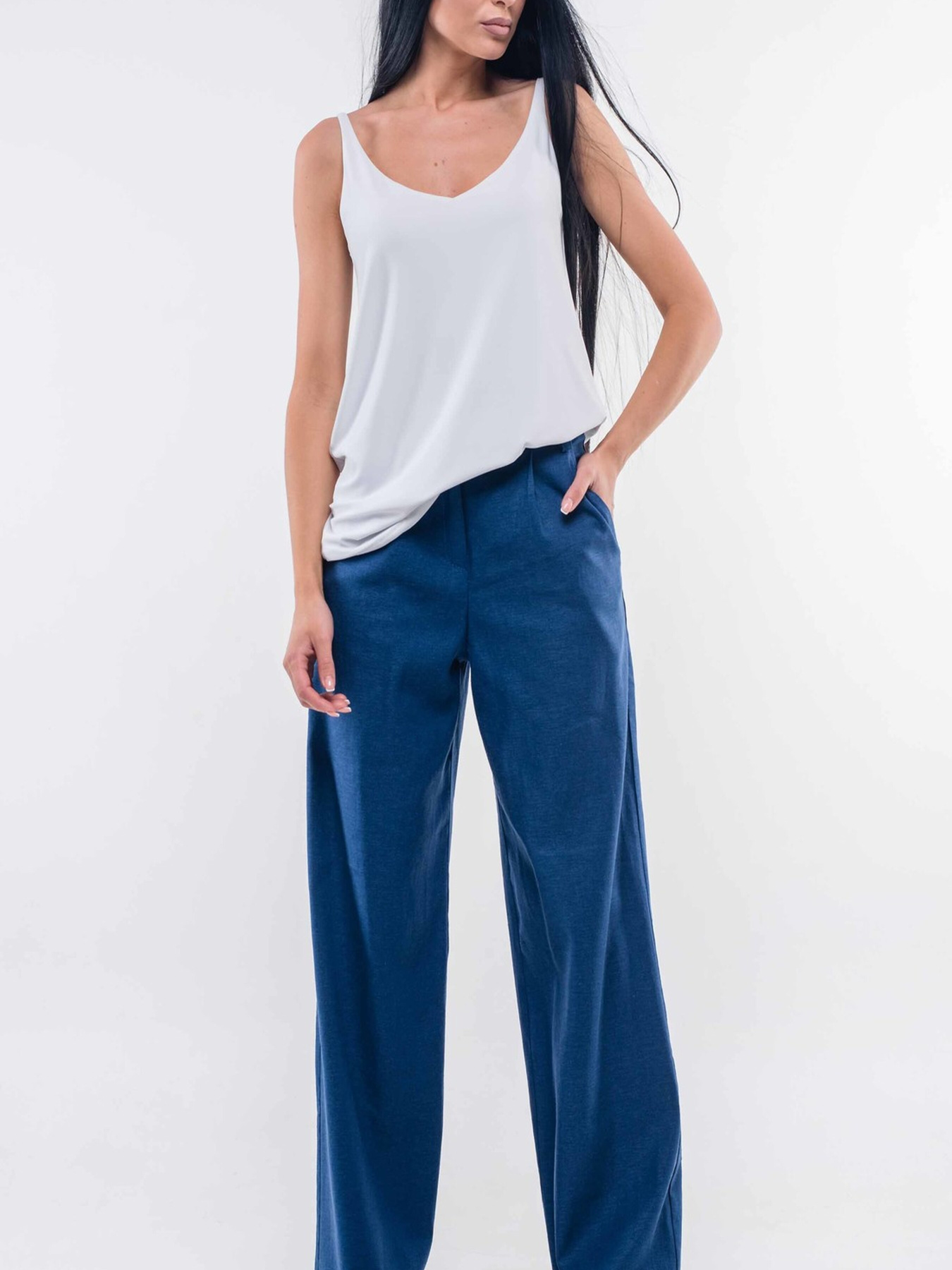 Штани палаццо RiMari модель 14-1-51-18-temno-sinj Фото