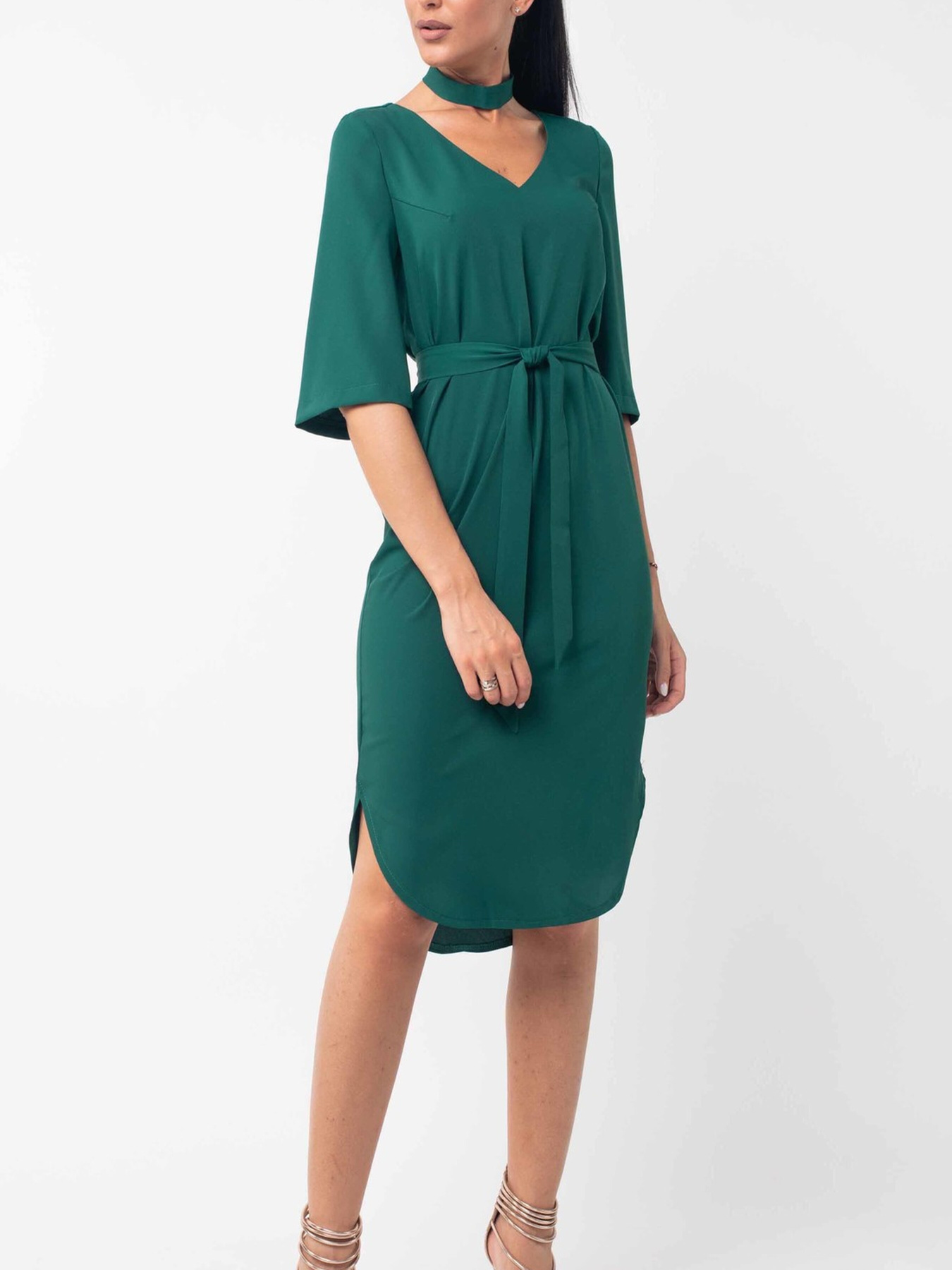 Платье миди RiMari модель 5-1-01-19-smaragdovij Фото