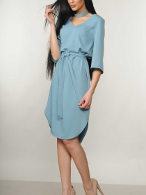 Платье миди RiMari модель 5-1-01-19-blakitnij Фото