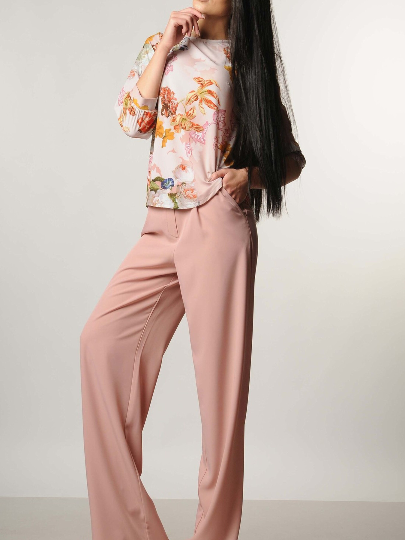 Повседневные штаны RiMari модель 5-1-45-18-pudra Фото