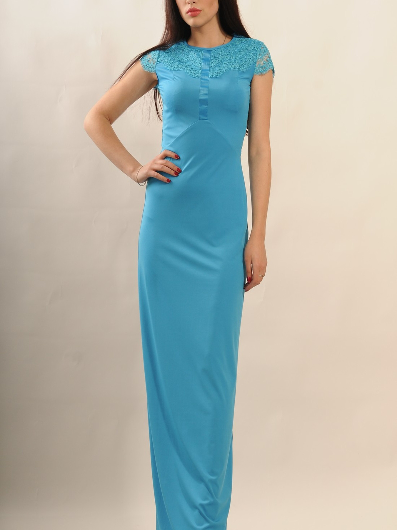 Платье макси RiMari модель 22-1-36-14-blakitnij Фото