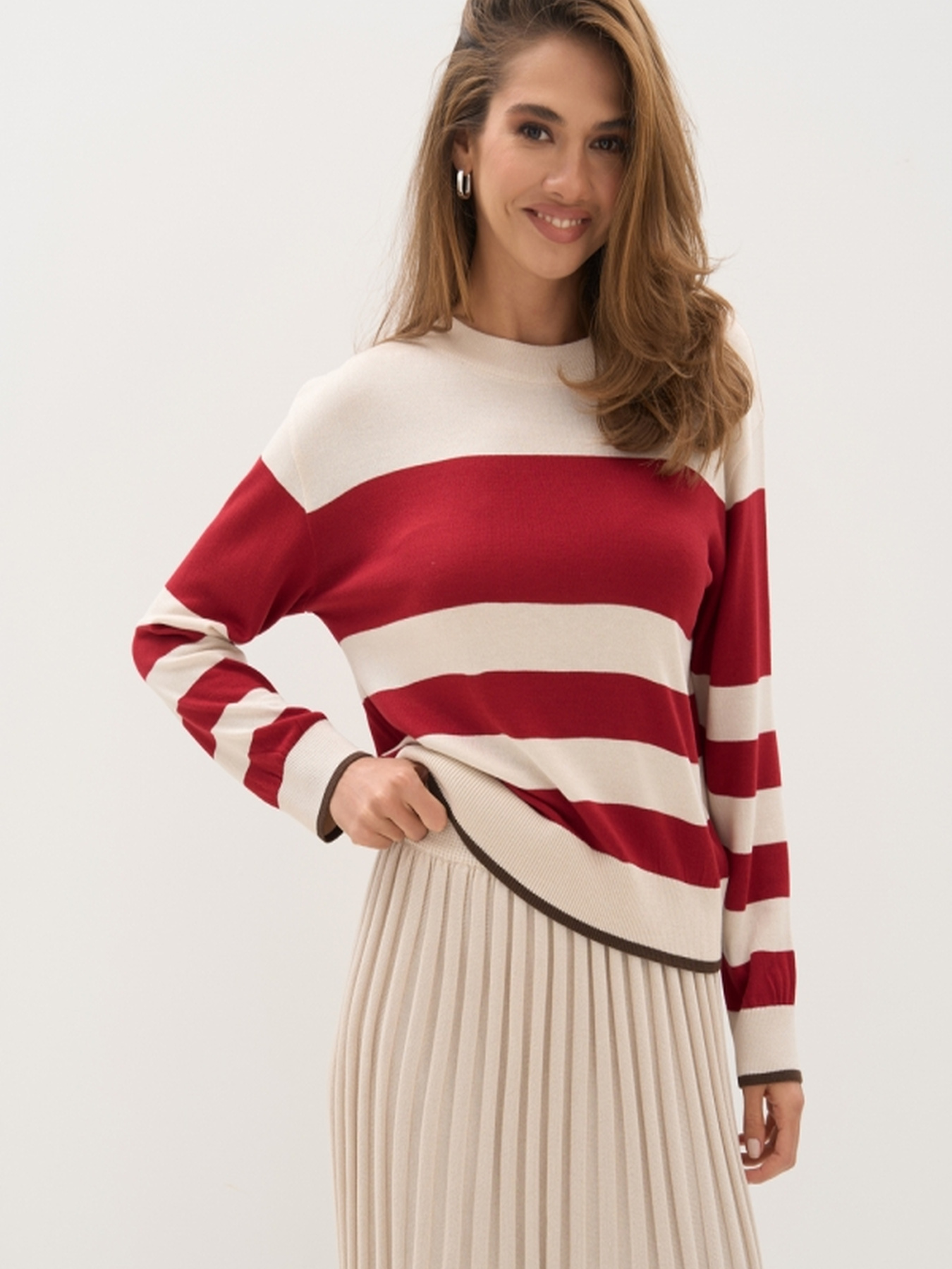 Джемпер TrikoBakh модель 2833-perlamutr-burgund Джемпер TrikoBakh модель 2833-perlamutr-burgund Фото