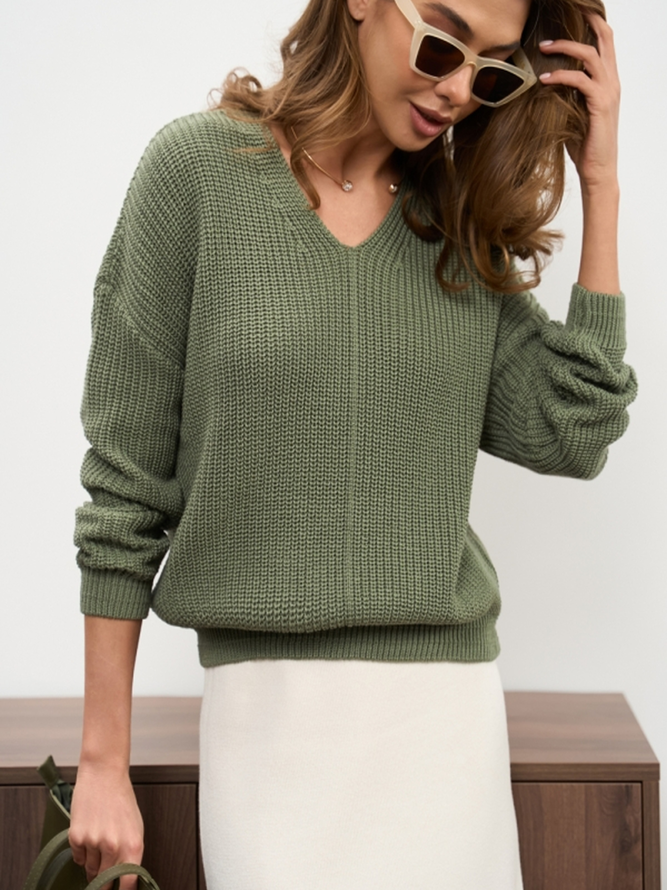 Джемпер TrikoBakh модель 2852-olivkovij Фото