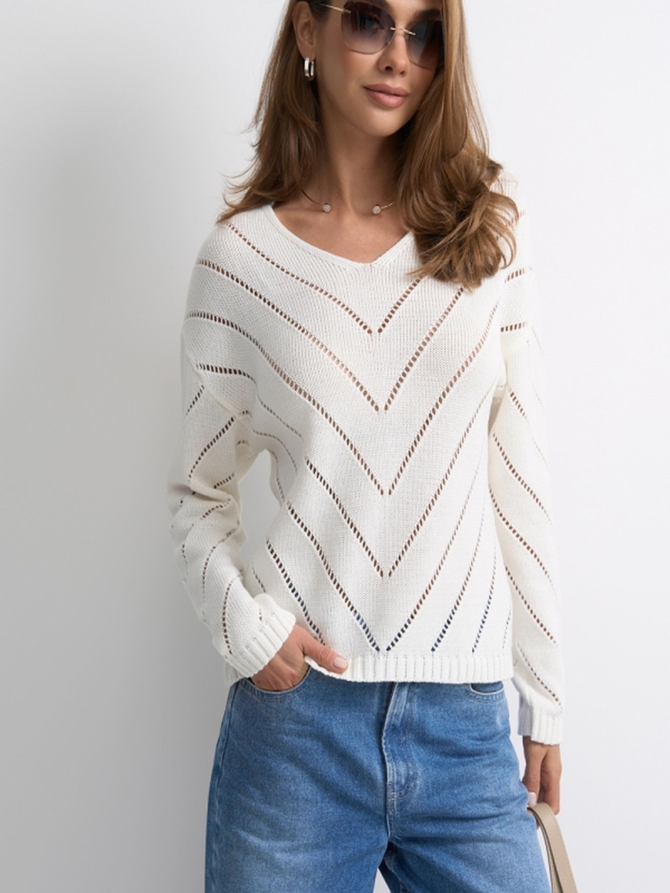 Джемпер TrikoBakh модель 2851-molochnij Фото