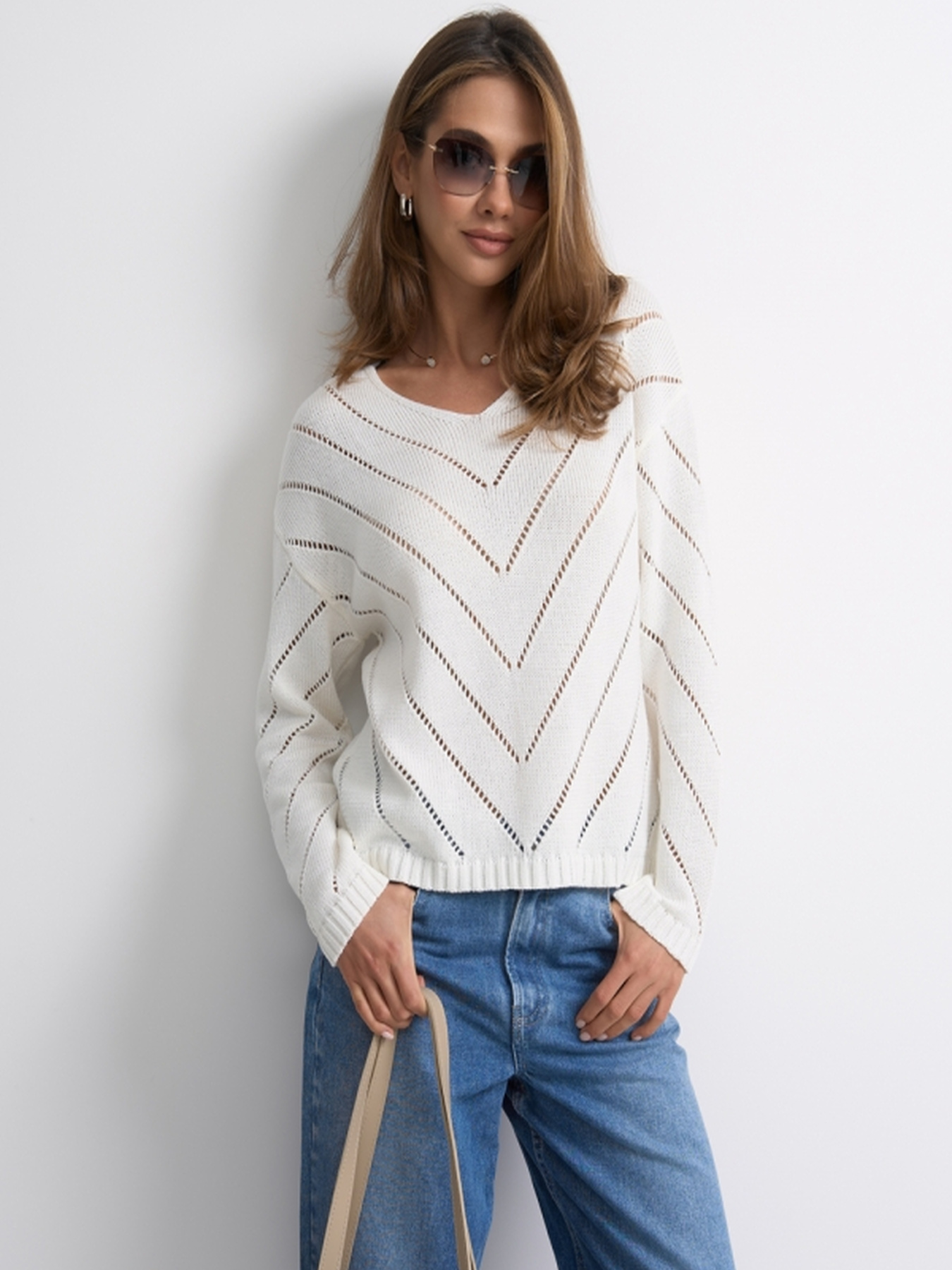 Джемпер TrikoBakh модель 2851-molochnij Фото