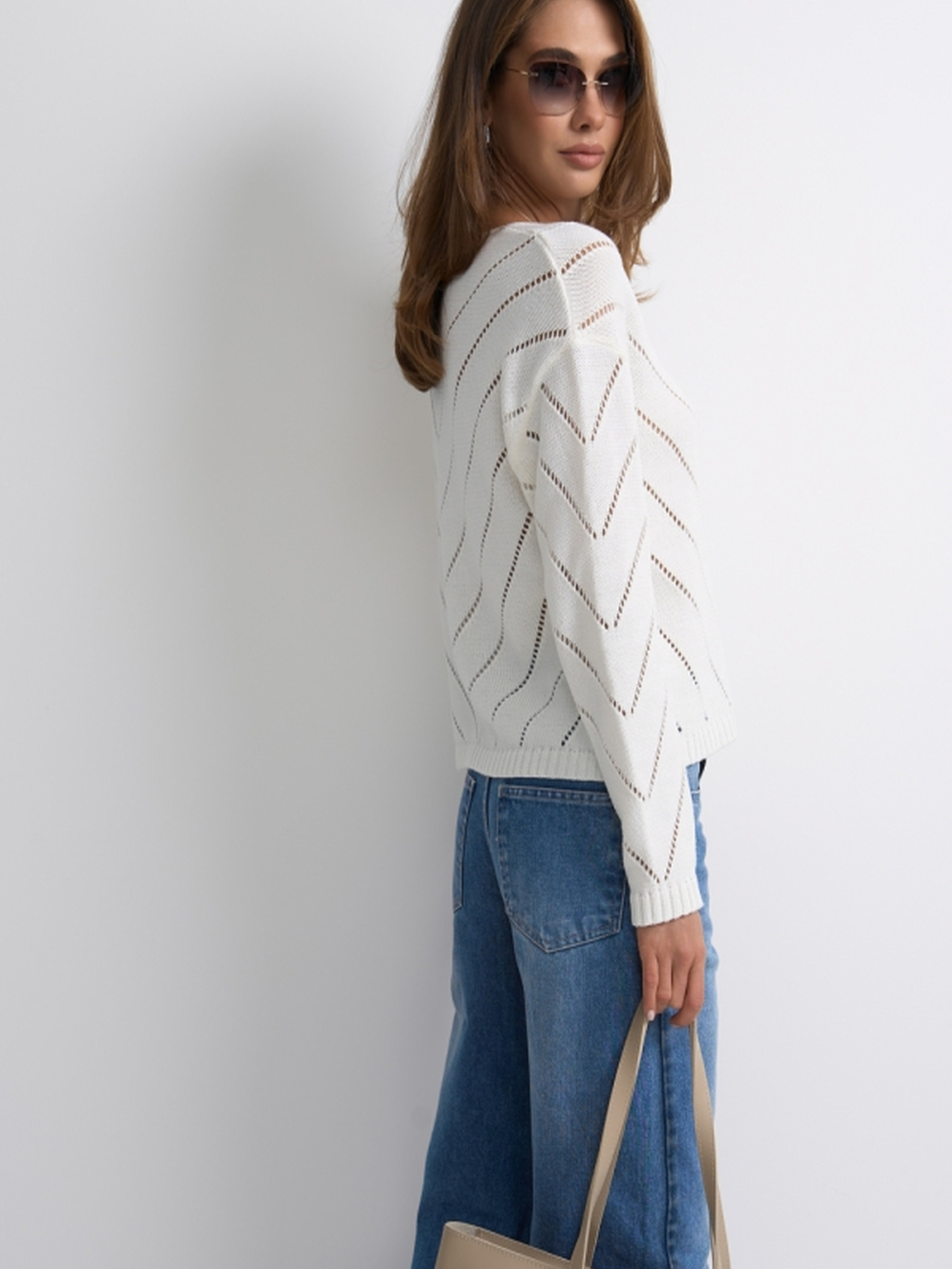 Джемпер TrikoBakh модель 2851-molochnij Фото