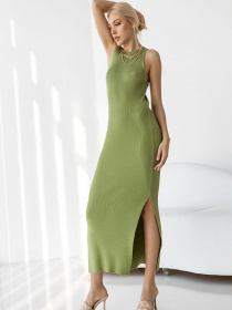 Платье макси TrikoBakh модель 2103-olivkovij Фото